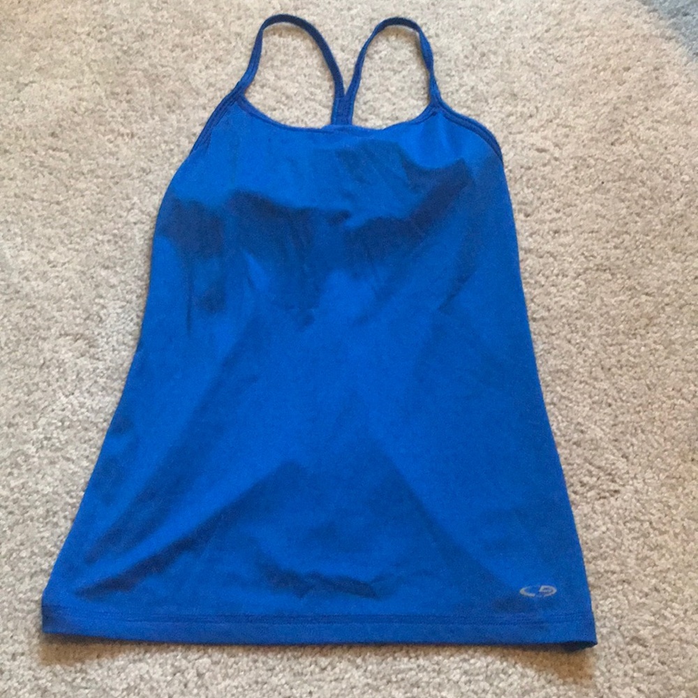 Blue Workout Tank Top